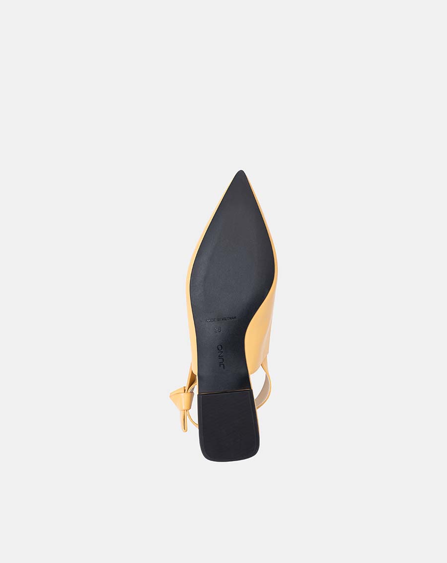 JUNO Giày Búp Bê Slingback Thắt Nơ Trang Trí BB03074