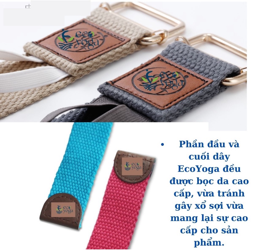 Dây tập yoga bản bự ngang 4.8cm dài 2.5m sợi bông tự nhiên , dây đai lưng chỉnh hình chống gù lưng , hỗ trợ tập yoga