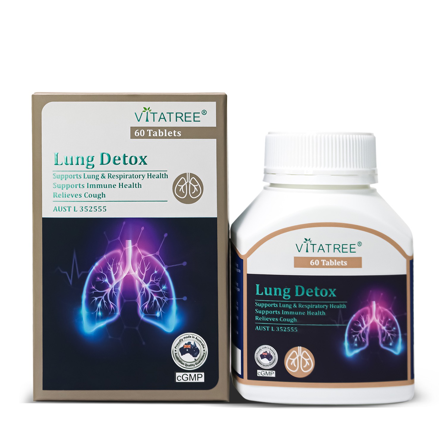 Viên Uống Bổ Phổi Vitatree Lung Detox - 60v