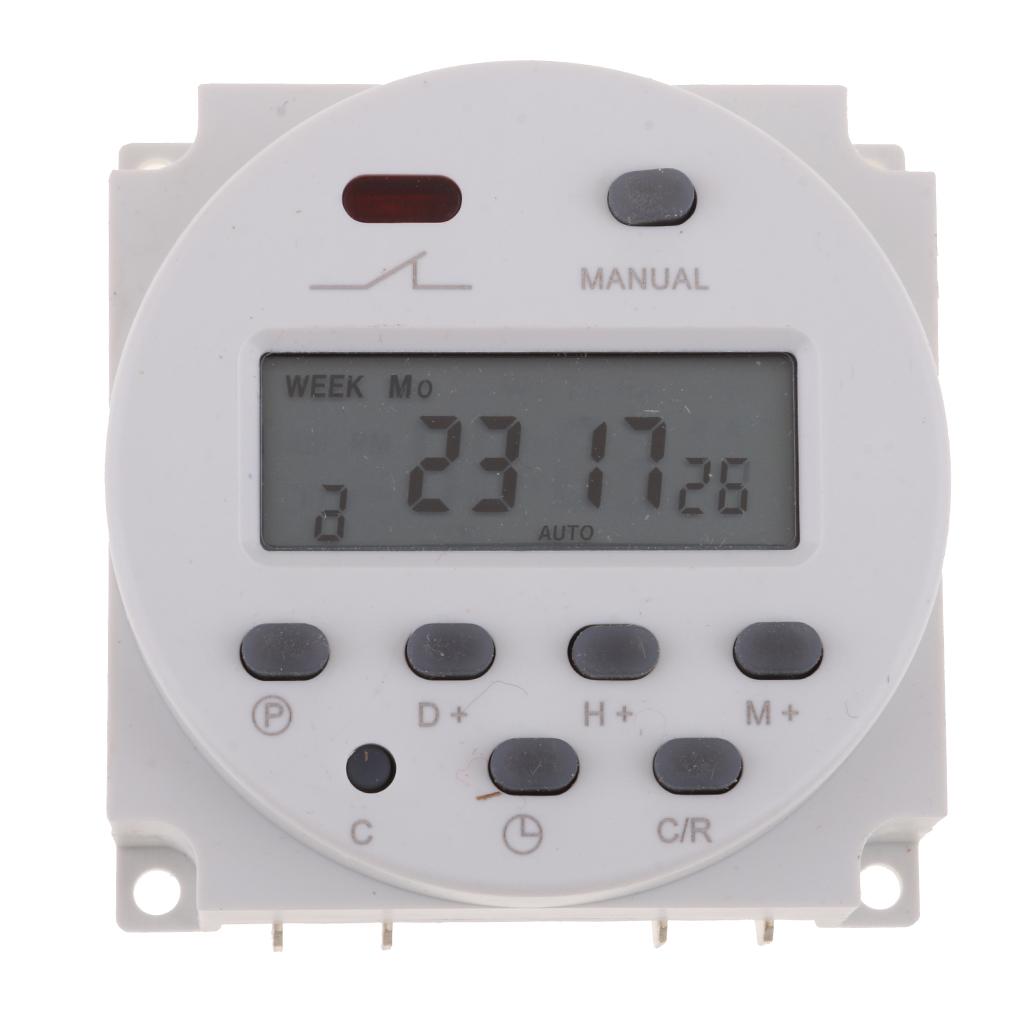 Liquid Crystal Display Digital Programmable Power Timer Switch Relay DC 12V