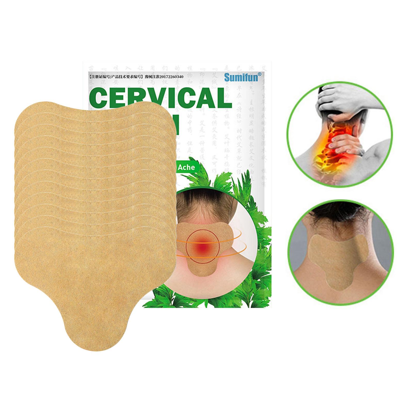 12 Patches Natural Neck Cervical Patch Pain Relief Herbal Pain Plaster 5x5in