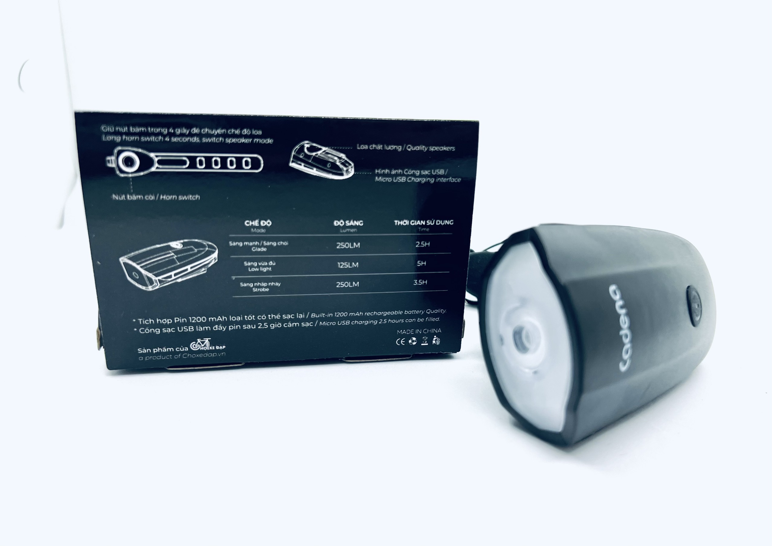 Đèn còi xe đạp CADENA Y8
