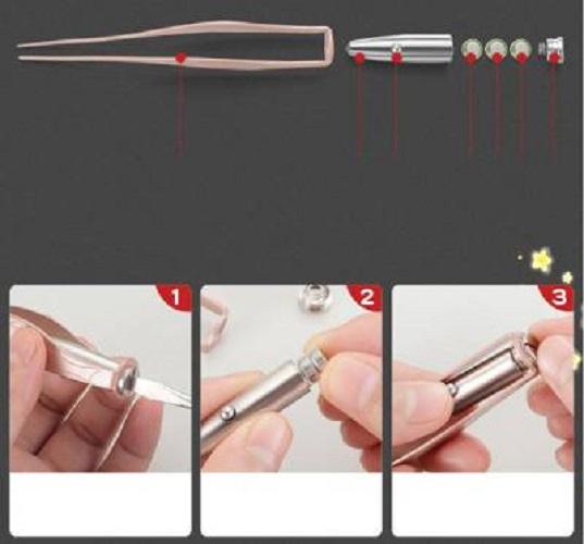 Bộ Lấy Ráy Tai Có Đèn LED INOX Cao Cấp - Lấy Ráy Tai Trẻ Em An Toàn, Tiện Lợi, Vệ Sinh ,Tặng Kèm + 2 Pin AAA + 3 Pin Cúc Áo  - Hàng Chất Lượng