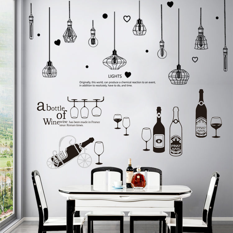 Decal dán tường Chùm đèn Light và bếp - HP513