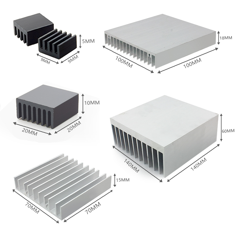 Nhôm nhiệt tản nhiệt tản nhiệt tản nhiệt cho IC điện tử Chip Ram Mos Dynatron Raspberry Pi làm mát bằng băng dính nhiệt