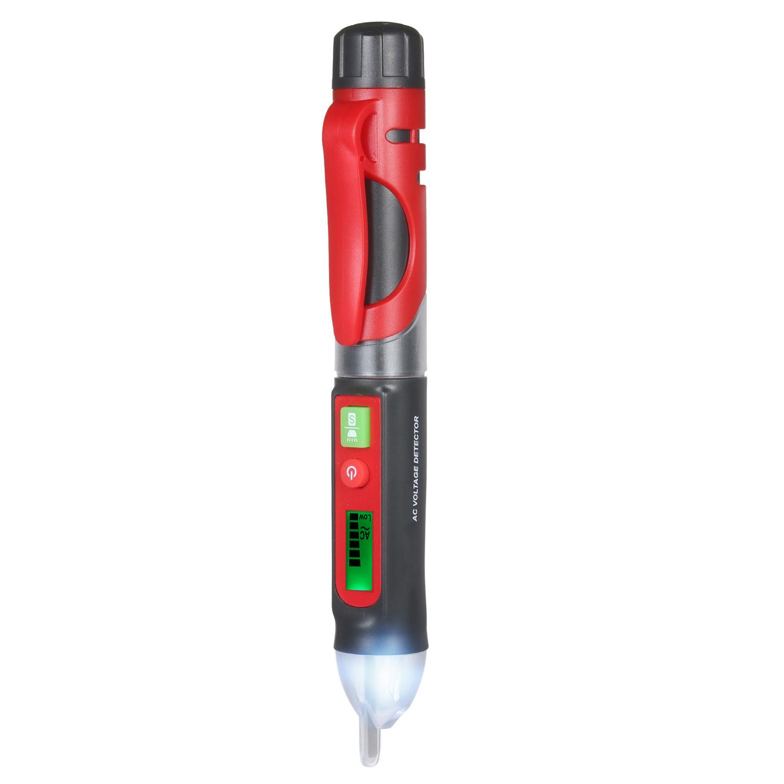 AC Voltage Detector LCD Digital Test Pencil Voltage Tester NCV Tester Electricity Detector with Flashlight Sensitivity Adjustable Sound and Light Alarm