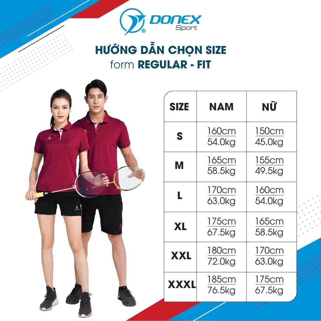 Áo Thể Thao Nữ Có Cổ DONEXPRO Form Regular, Thiết Kế Tay Bo Dáng Ôm, Chất Thun Cá Sấu Thể Thao AC-3375