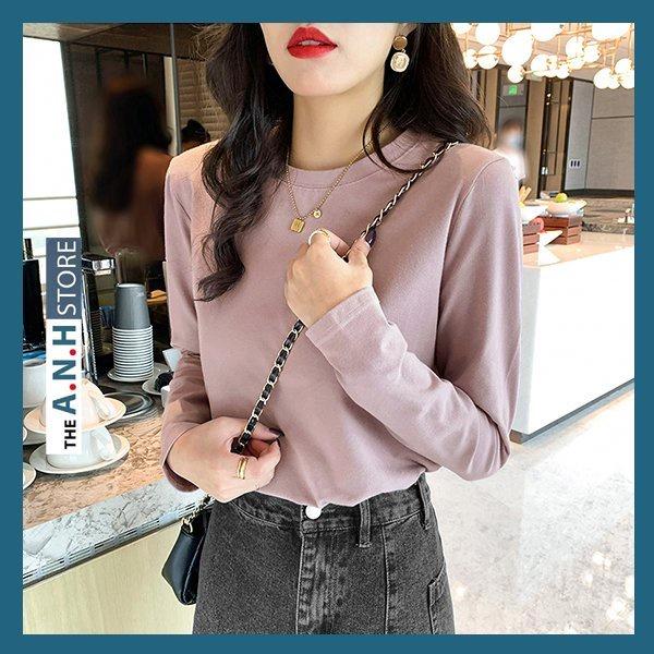 Ao thun nữ tay dài chất cotton mềm mịn