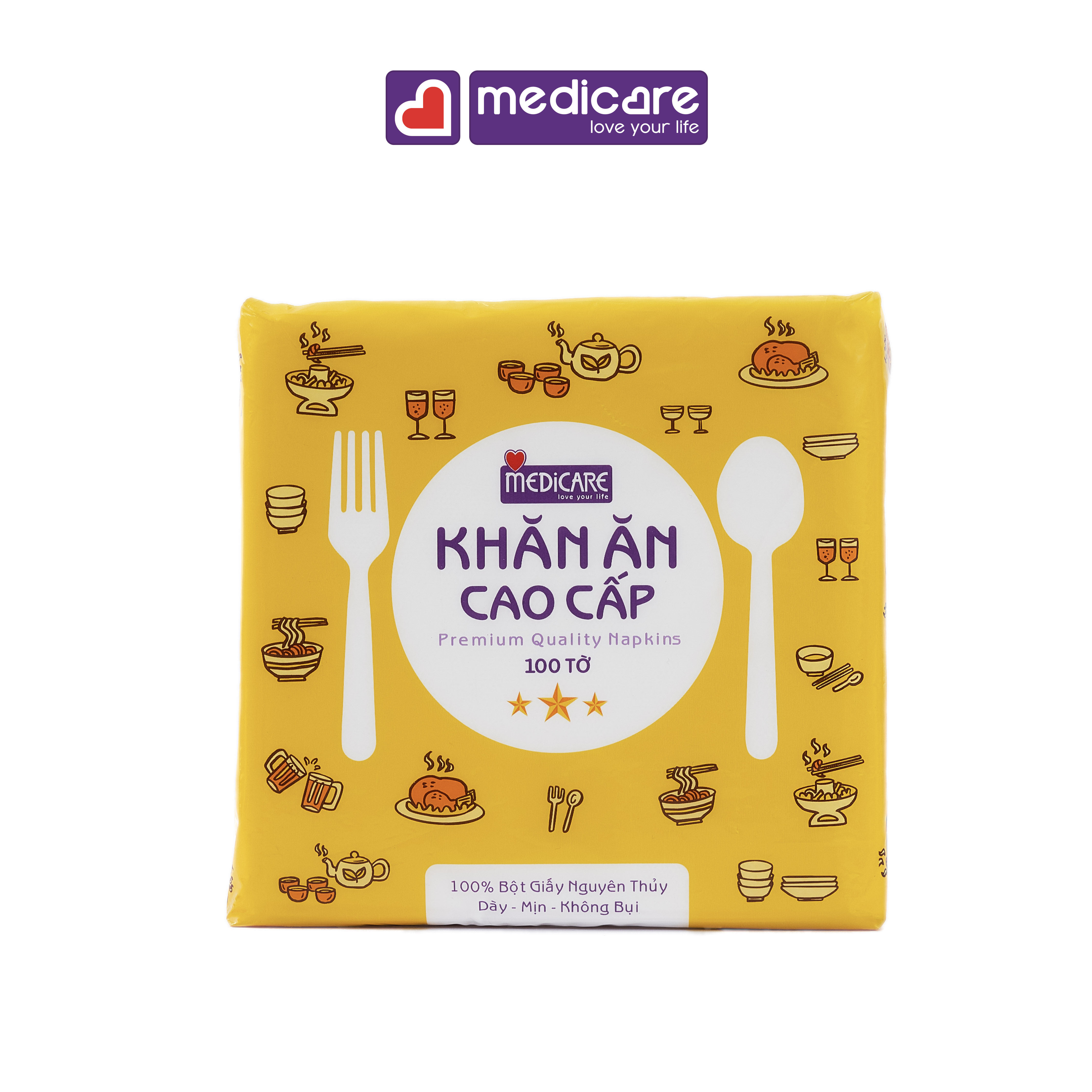 0131920 Khăn giấy ăn MEDiCARE 100 tờ 