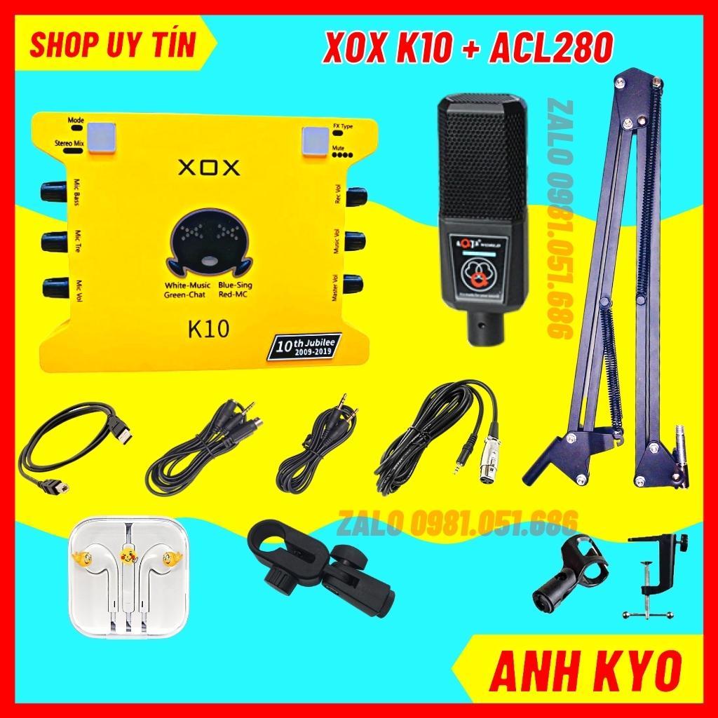 Bộ sound card K10 mic ALC 280 cho âm thanh sống động, dễ dàng lắp đặt, K10 bản kỉ niệm 10 năm mới nhất bảo hành 12 tháng