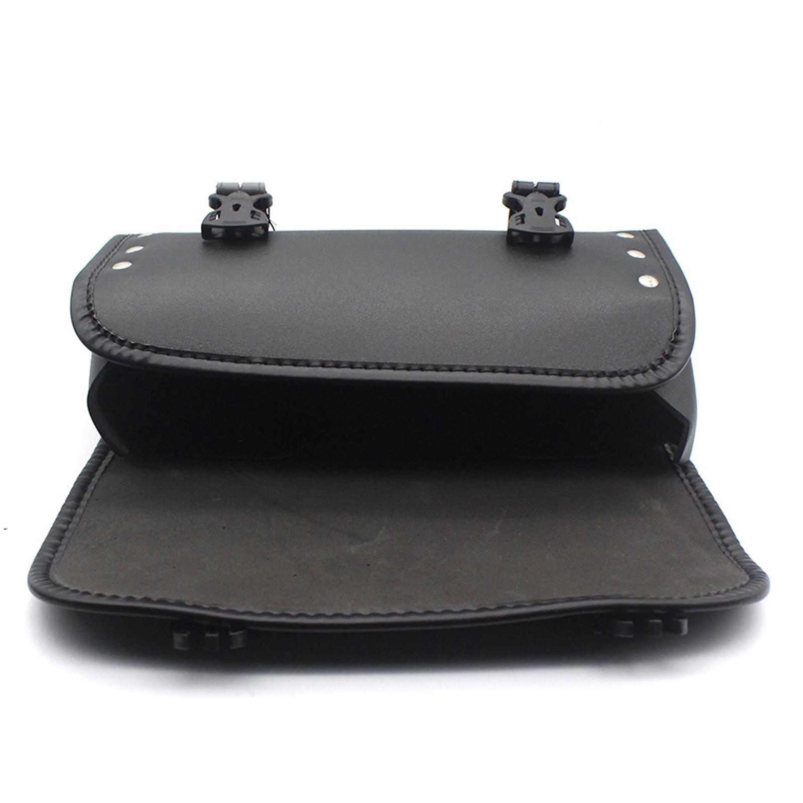 PU Leather Motorcycle/Motorbike Saddle Bag Tool Roll Storage Pouch