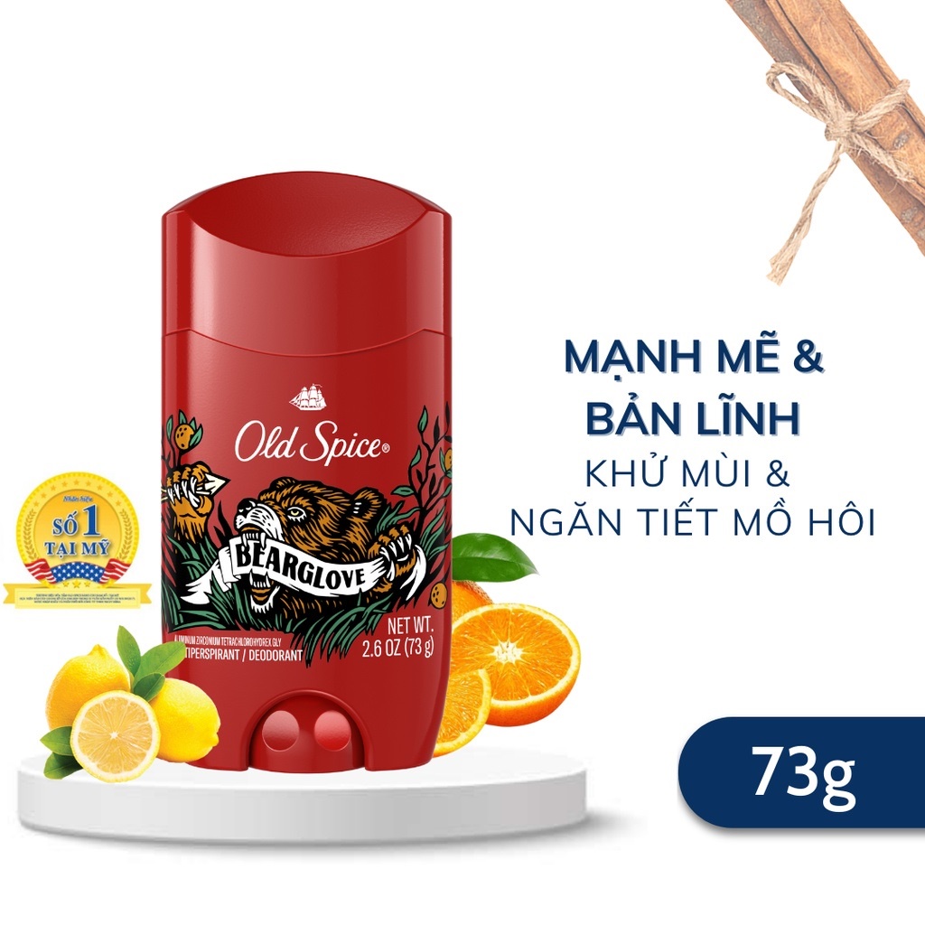 Lăn khử mùi Old Spice Mùi Hương Đặc Biệt Chuẩn [Mỹ] Pure Sport, Fresh, Original, Timber, Bearglove, Fiji, Wolfthorn