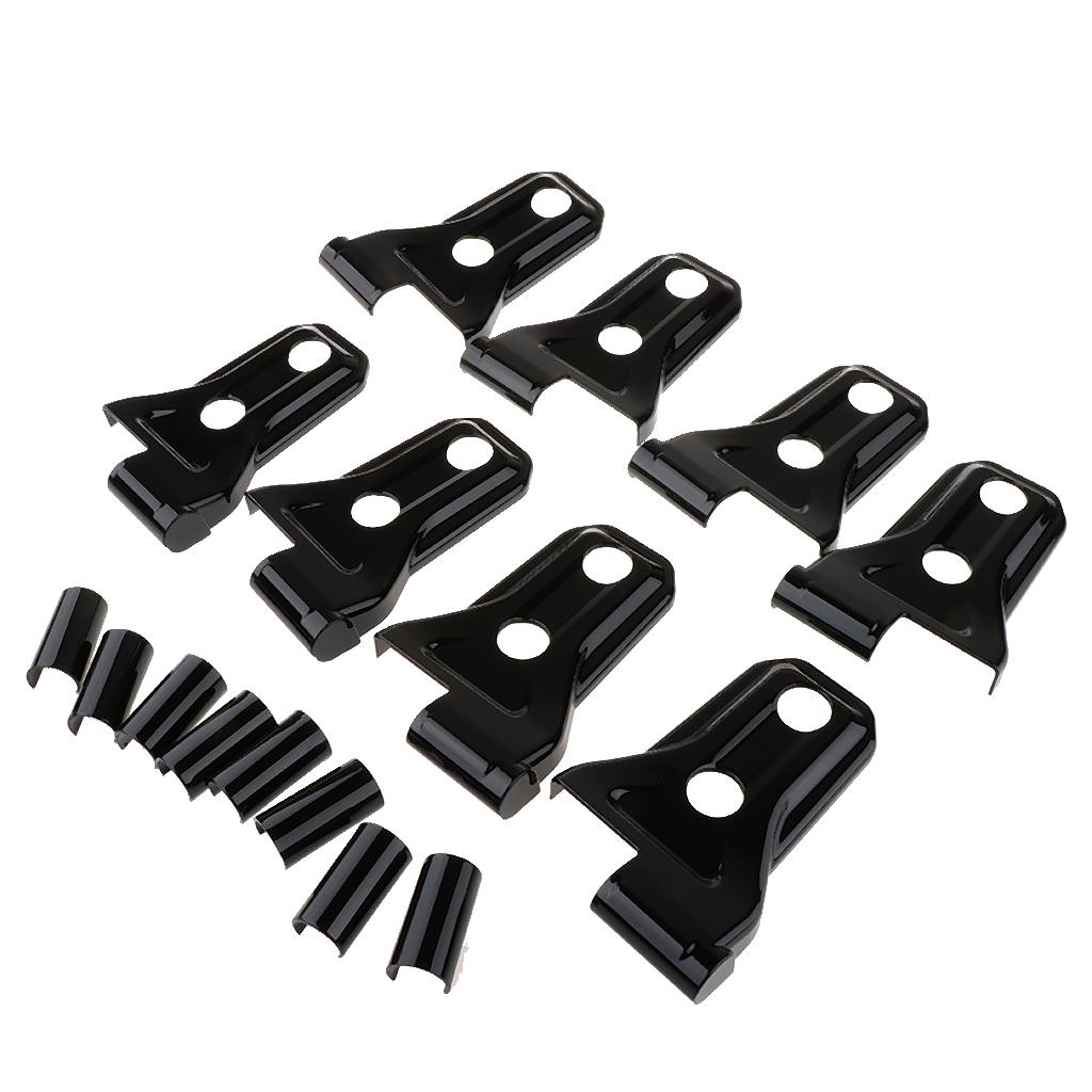 8 PCS / 4 Door ABS Car Door Hinge Cover Trim Black For Jeep Wrangler JL 2018