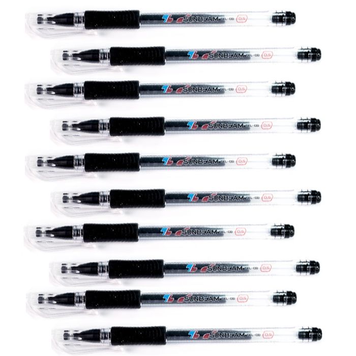 Bộ 10 Bút Gel Thiên Long Gel - 08 - Đen
