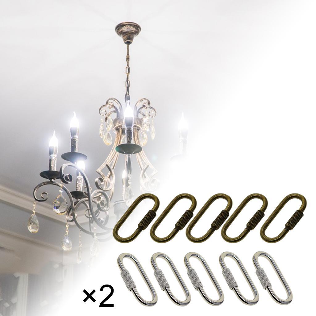 Set of 20 Carabiner Screw O- Hook Rock Climbing Locking