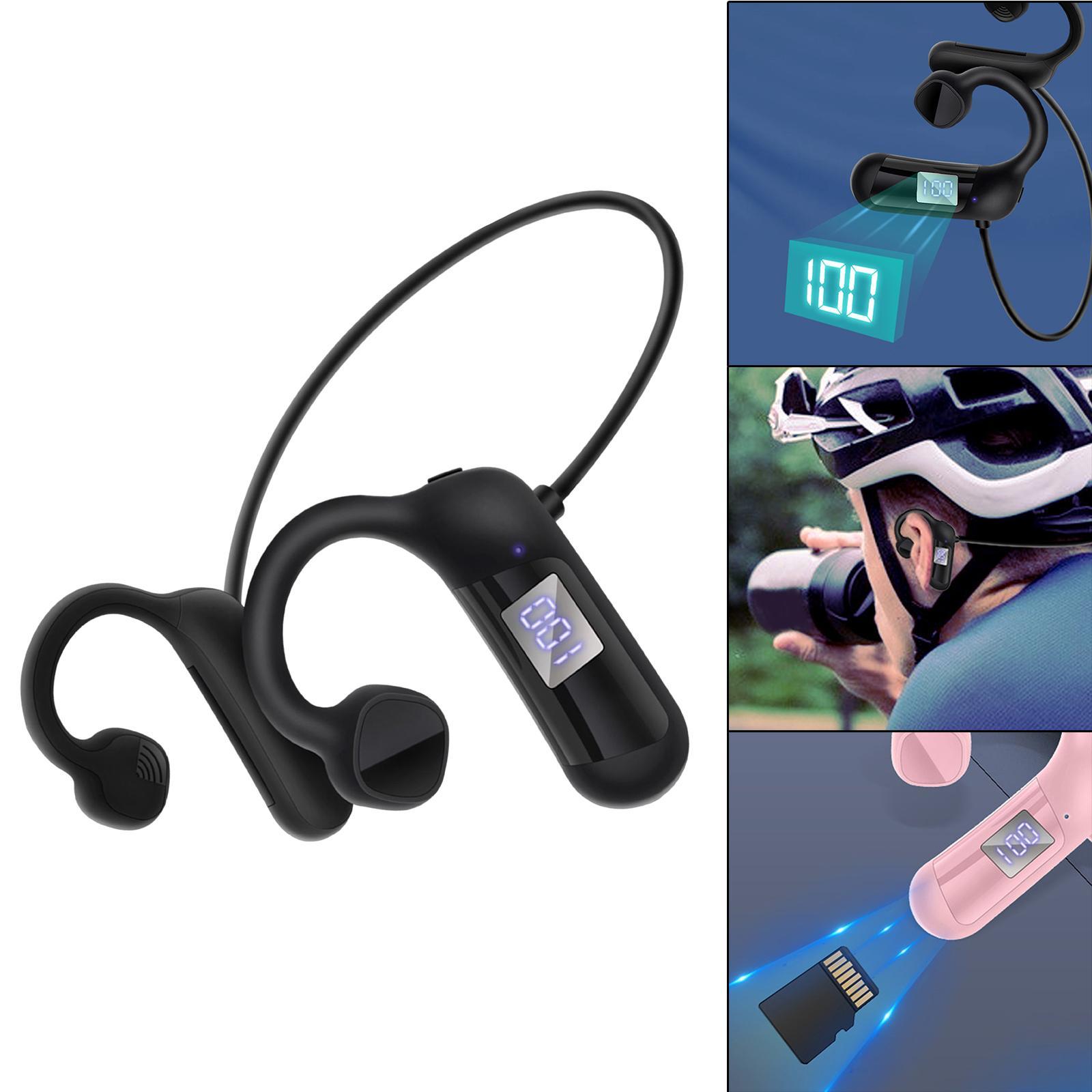 Air Conduction Headphones 5.3 Sweat Proof for Cycling Fitness Black