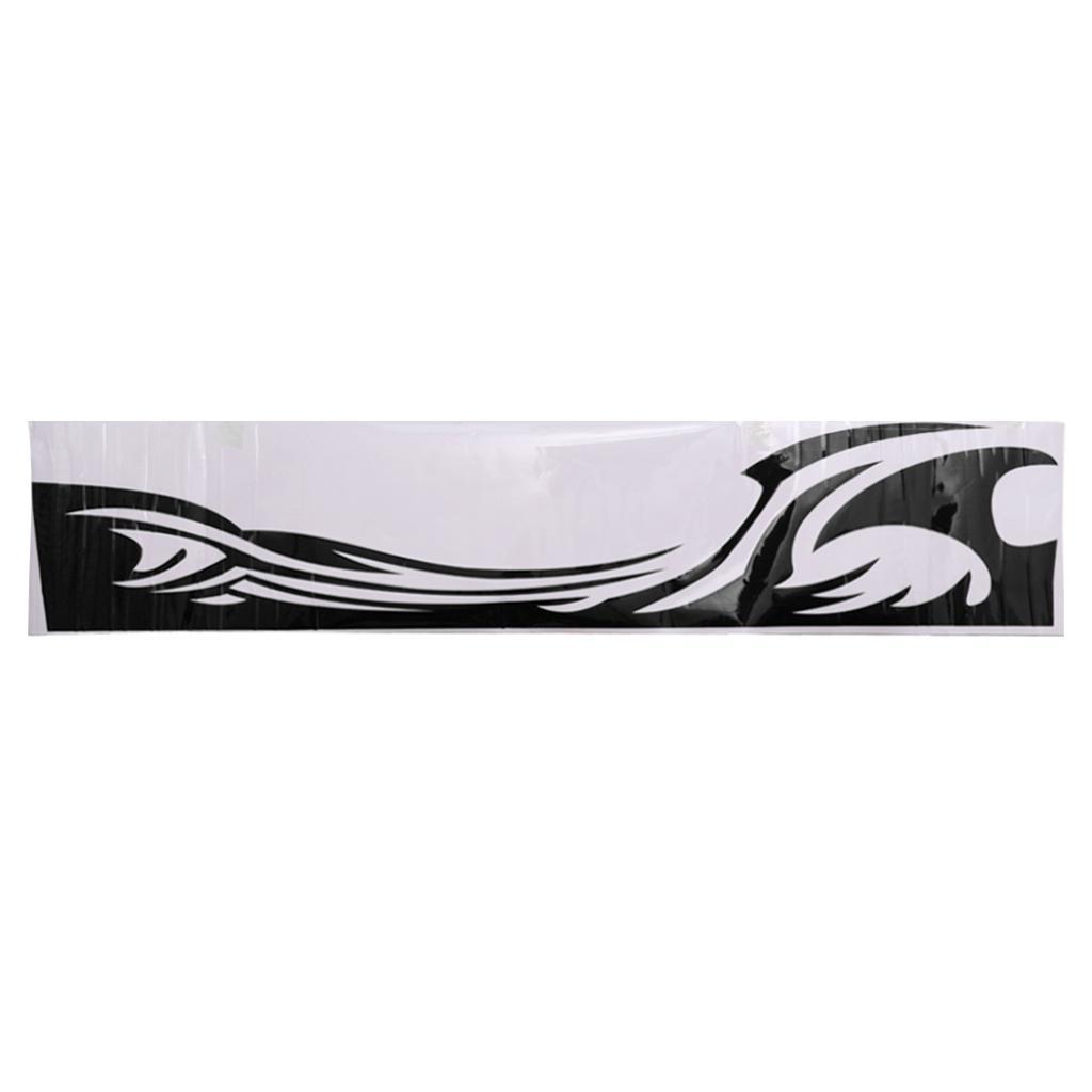 2 Pieces Waterproof Flame Graphics Body Side Decal Car Decal Stickers Black