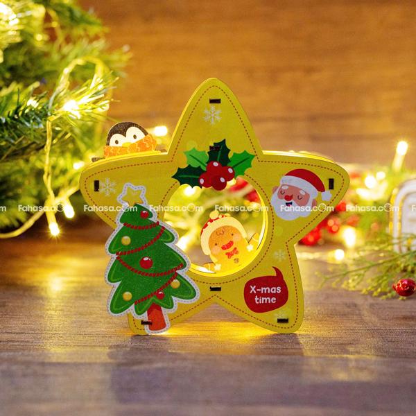 Đèn Gỗ Trang Trí Giáng Sinh - Bách Mộc - Ngôi Sao Vàng