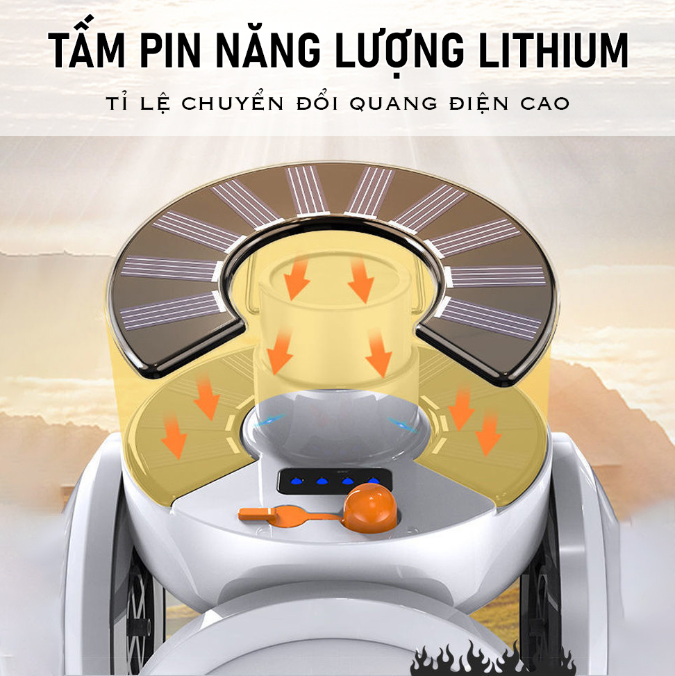 Đèn năng lượng mặt trời đèn led 5 mặt 5 bóng tiện lợi - K1612