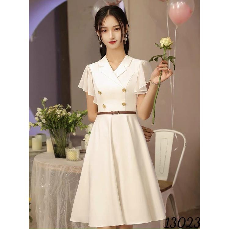 Đầm xoè vintage kèm thắt may đẹp kỹ xịn xò qua gối siêu đẹp - thời trang nữ tính tiểu thư sang chảnh cho các chị e