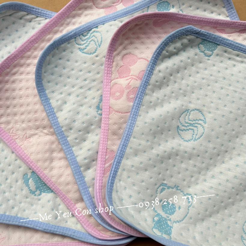 Miếng Lót Chống Thấm 4 Lớp Bề Mặt Cotton Thấm Hút, Mềm Mại Cho Bé - KT 30x30cm / 50x70cm - 30x30cm