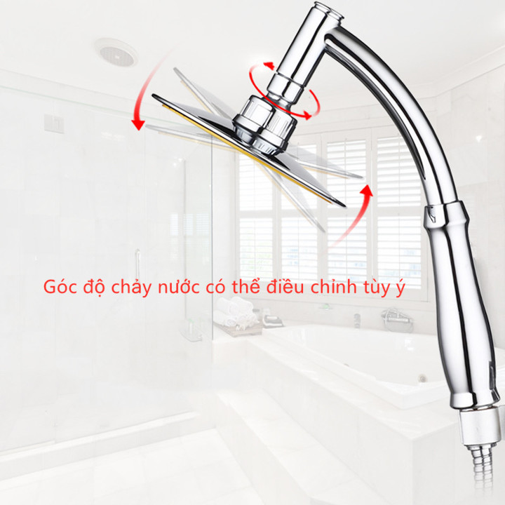 Bộ đầu vòi hoa sen tăng áp 6 inch kèm quà tặng