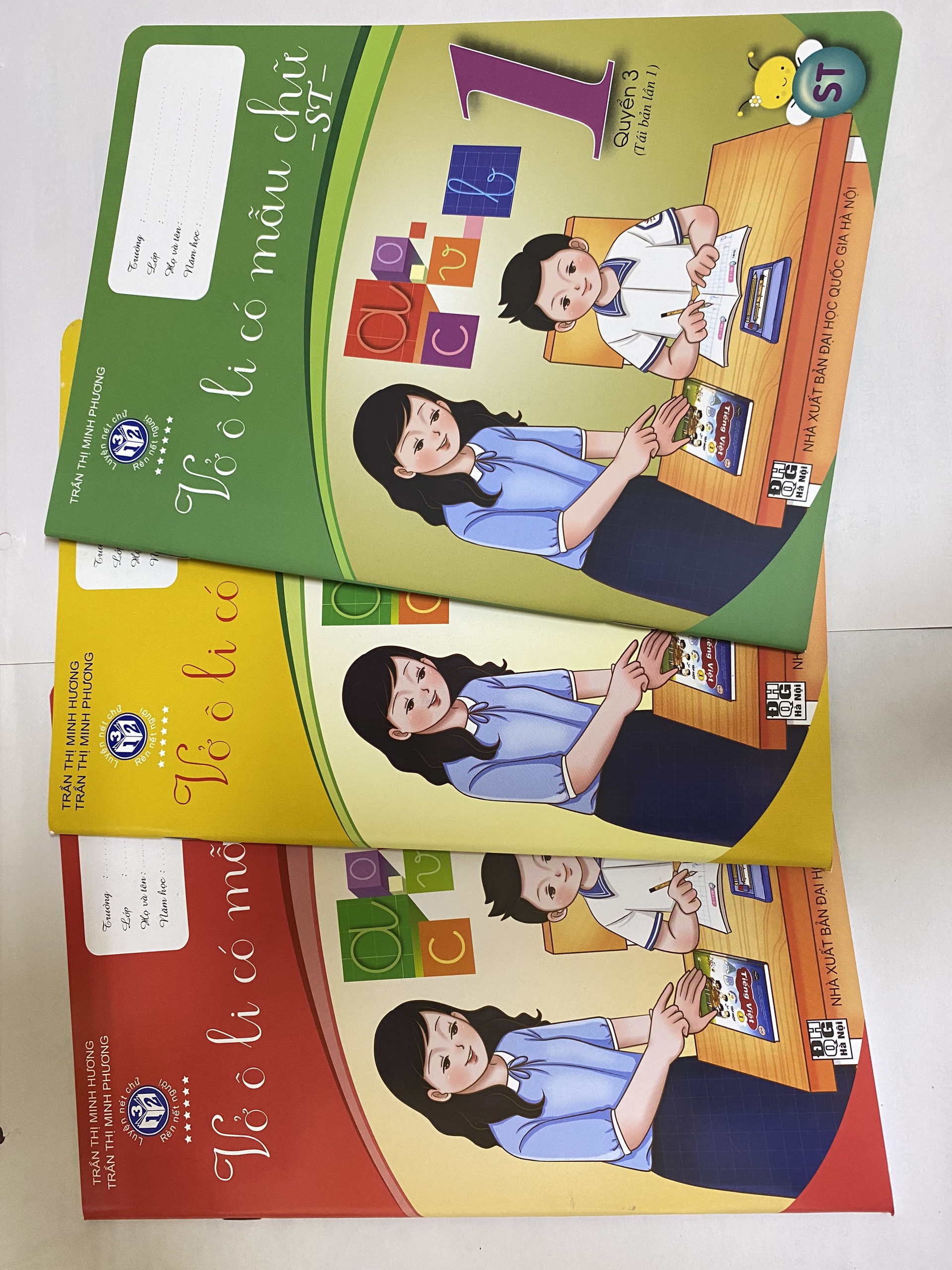 Bộ vở ô li mẫu chữ lớp 1