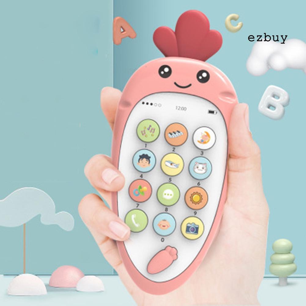 EY-Carrot Shape Simulation English Music Mobile Phone Baby Education Teething Toy