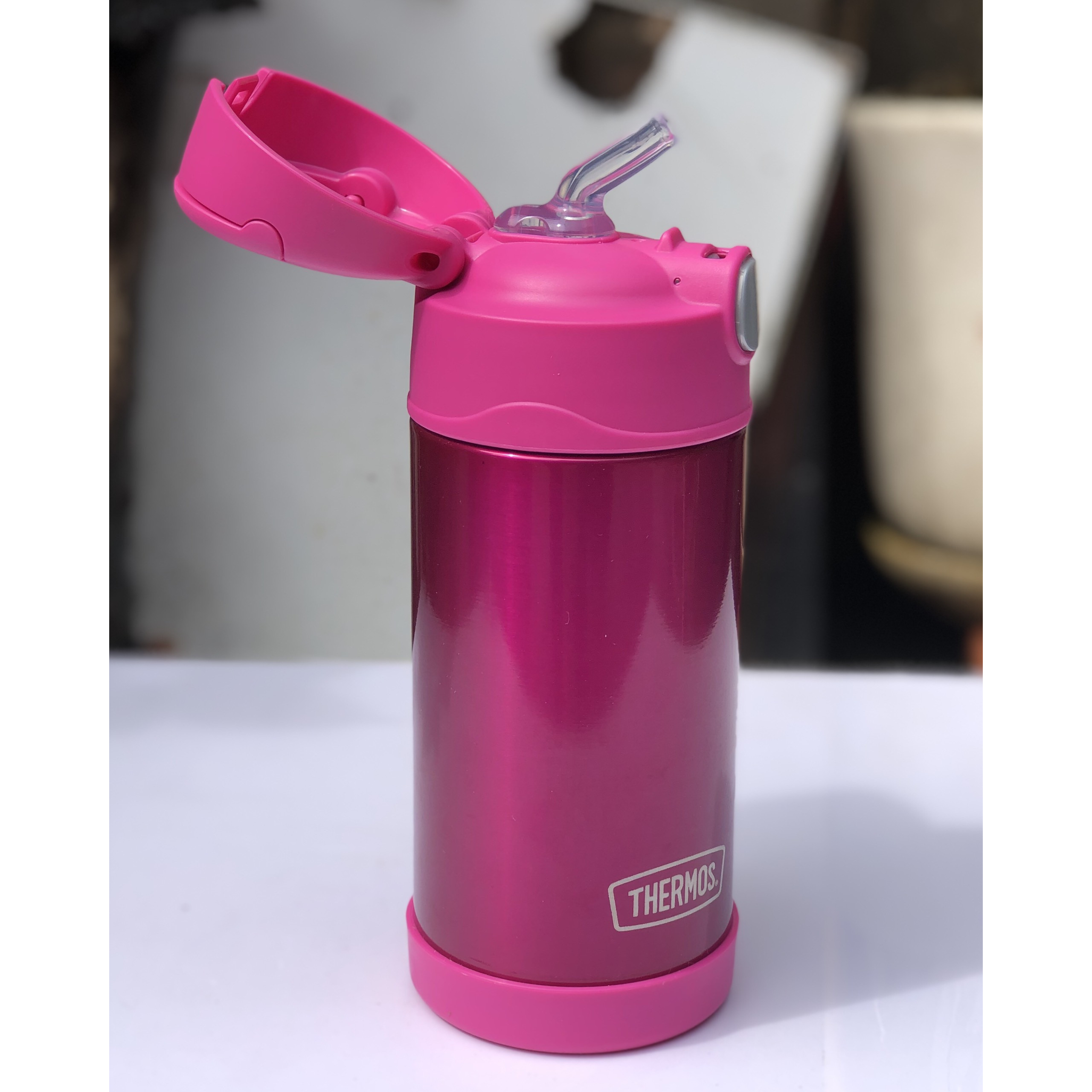 Bình Hộp Giữ Nhiệt Cho Trẻ Em Thermos Funtainer Lunch Pink Bình 355ml Đựng Nước Hộp 290ml Đựng Thức ăn