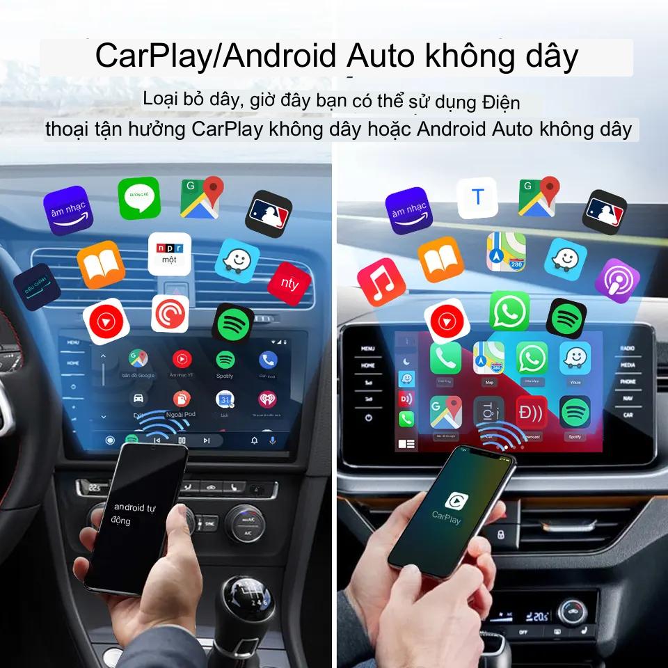 Carlinkit 5.0 2Air 2023 chuyển đổi Apple Carplay không dây + Android Auto Không dây 2 in 1 cho xe ô tô
