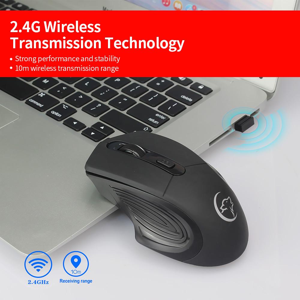 Chuột không dây YWYT G838 2.4GHz chơi game 2400DPI tiện dụng cho máy tính xách tay