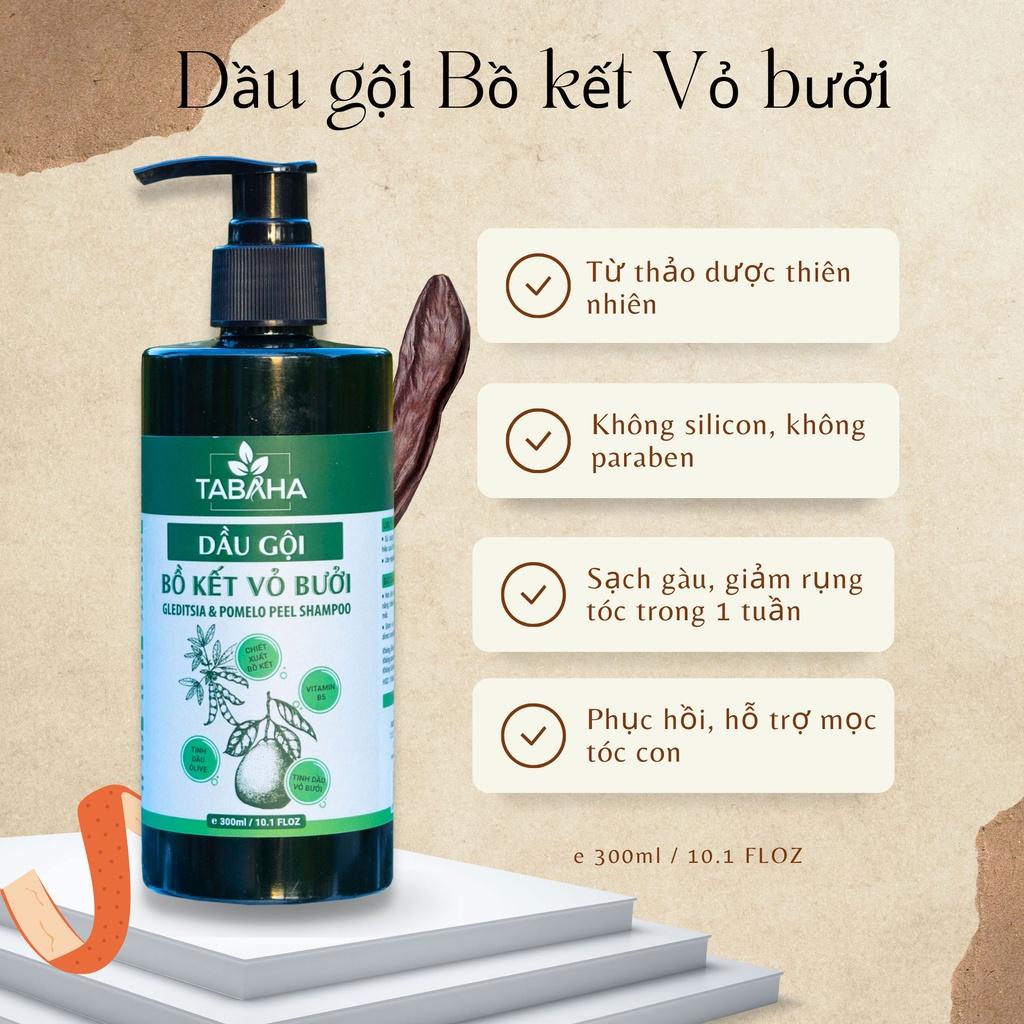 Dầu Gội Bồ Kết Vỏ Bưởi TABAHA 300ml Hỗ Trợ Điều Trị Rụng Tóc