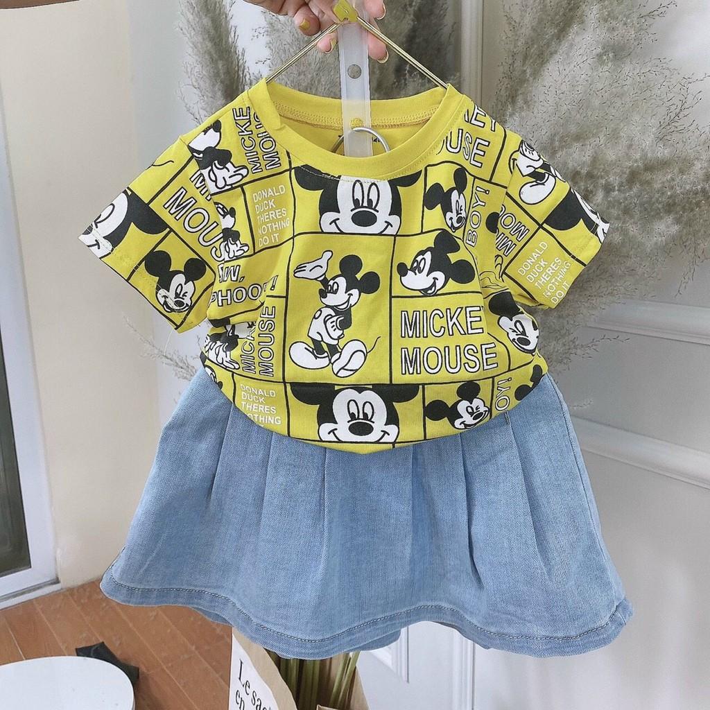 SET ĐẦM MICKEY BÉ GÁI TỪ 12 - 25KG HÀNG CAO CẤP