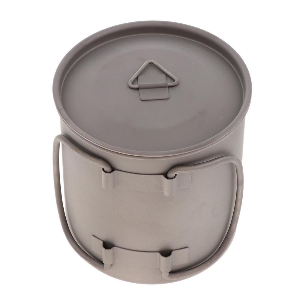 Titanium Outdoor Camping Cup Pot Travel Coffee Mug 400ml