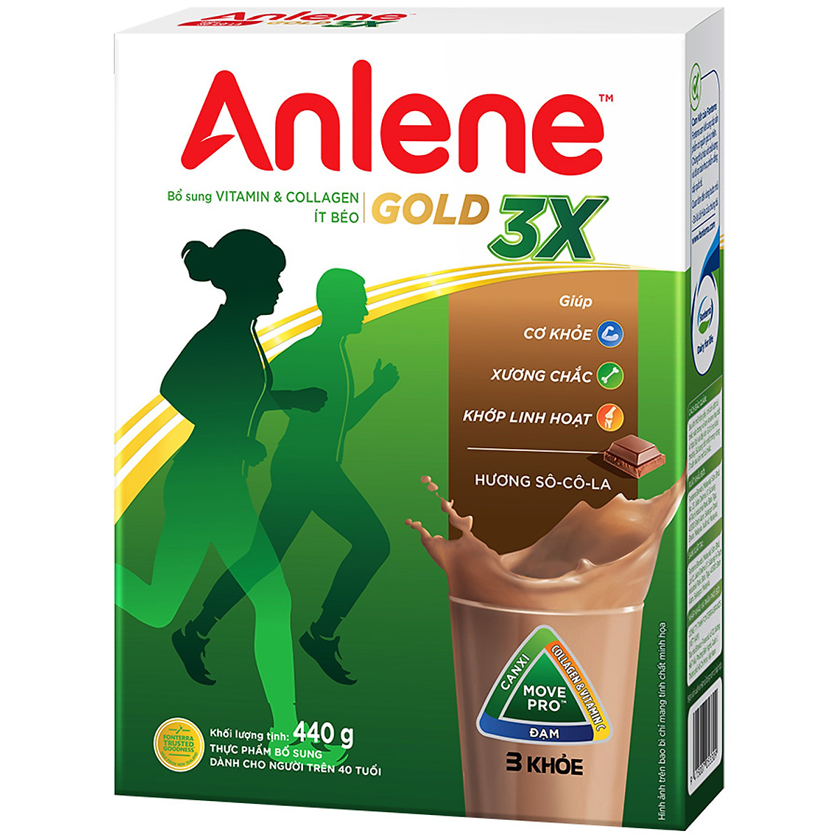 Sữa Bột Anlene Gold Movepro Hương Chocolate (Hộp Giấy 440g)