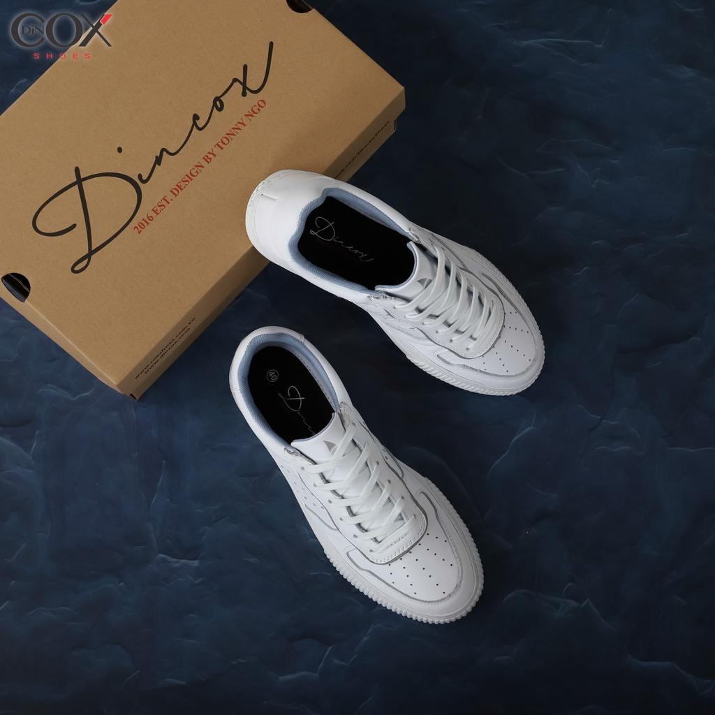 Giày Sneaker Dincox Da Bò E03 White Sang Trọng Lịch Lãm - 43