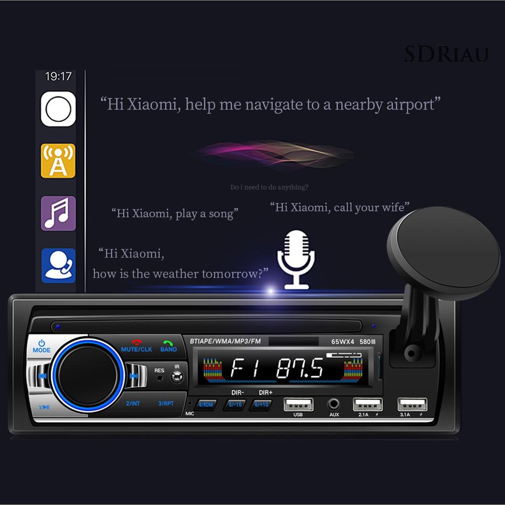 Máy Nghe Nhạc Mp3 Kết Nối Bluetooth 3 Cổng Usb Qcd-580 Cho Xe Hơi Kèm Phụ Kiện