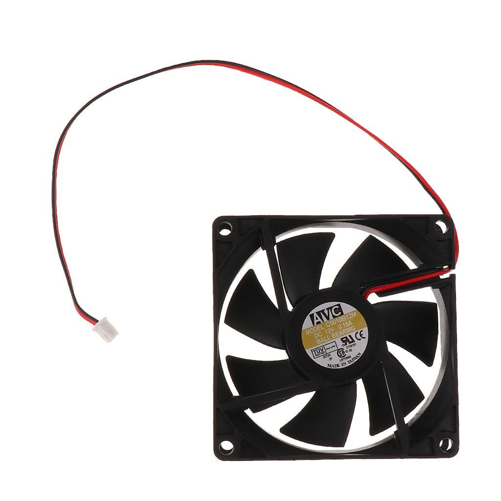 2pcs Cooling Computer Case Fan 2Pin Silent Computer Case DC12V Cooling Fan for Computer 2 Wire