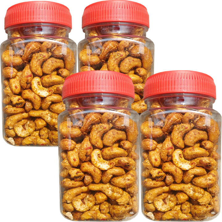 COMBO 4 HŨ HẠT ĐIỀU RANG TỎI ỚT HIỆU SKFOOD- MỖI HŨ 250G