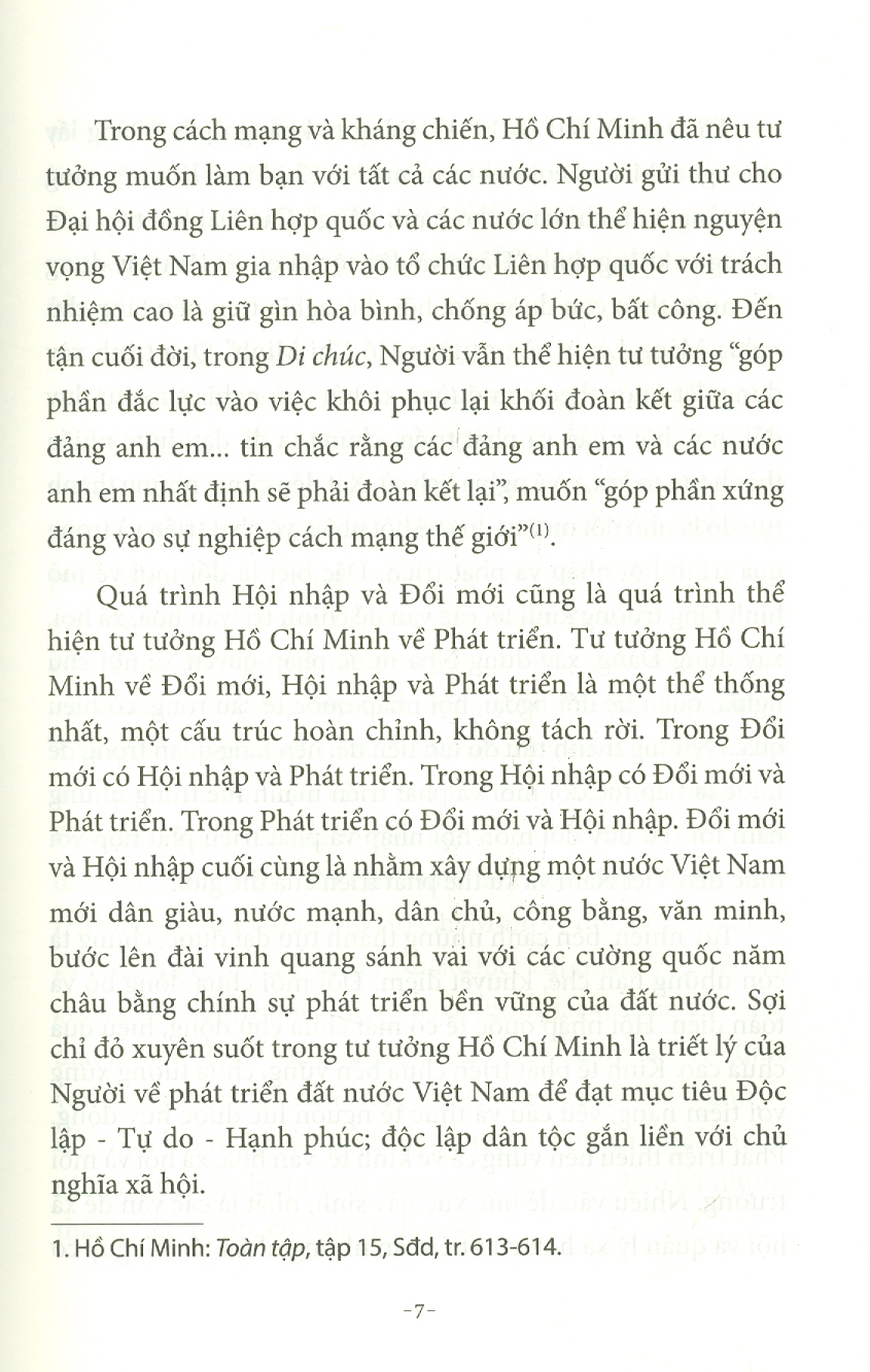 Hồ Chí Minh: Đổi mới - Hội nhập - Phát triển