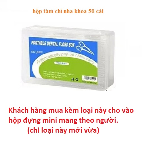 Hộp Đựng Tăm Chỉ Nha Khoa Mini, Kèm 10 Tăm Chỉ Cá Nhân, Nhỏ Gọn, Tiện Dụng, Bỏ Túi Mang Theo Người, Tiện Lợi Khi Đi Làm, Đi Du Lịch. Kingler 7036