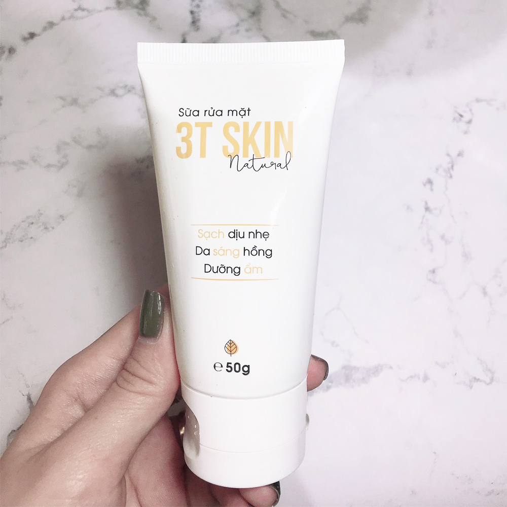 Combo 3 Sữa Rửa Mặt 3T Skin Sạch Sâu Dịu Nhẹ, Da Sáng Mịn Chiết Xuất Thiên Nhiên (50gr)