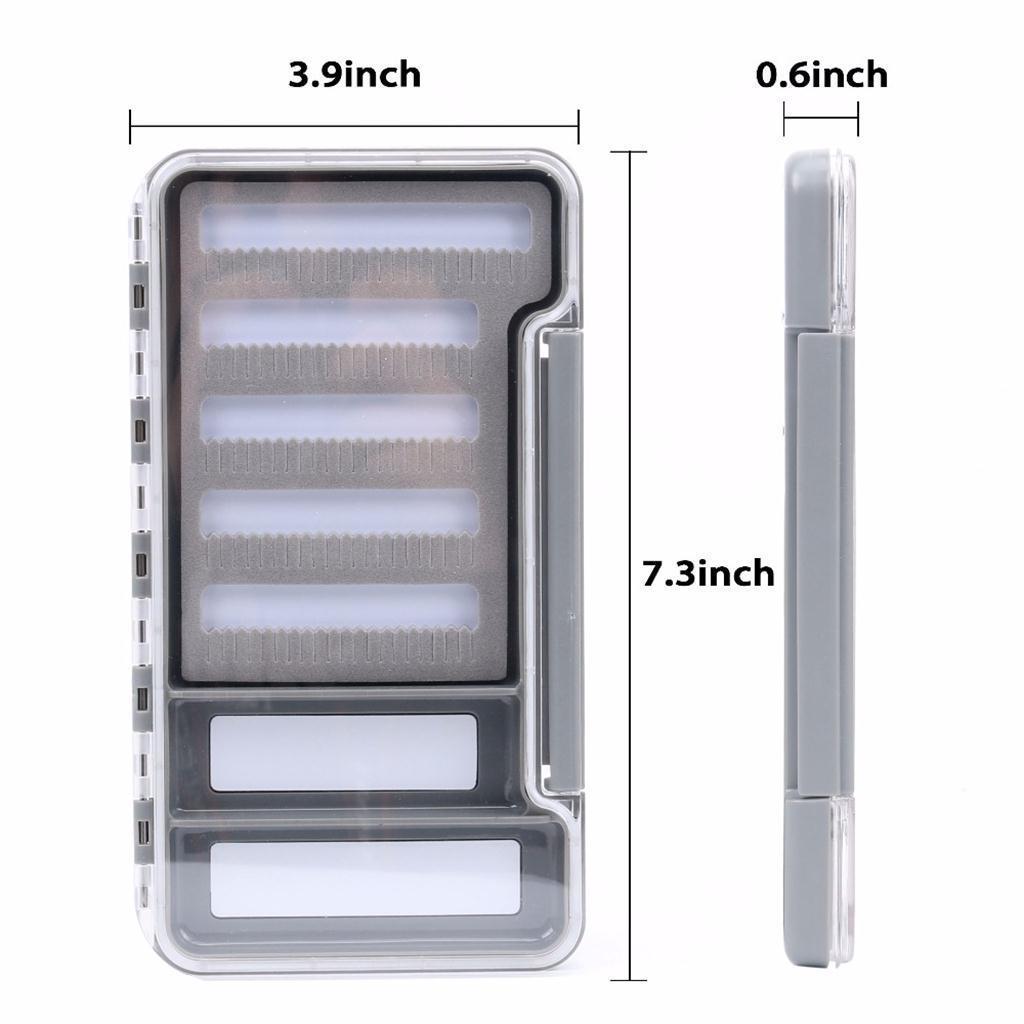 Clear Fly Box Foam Insert Hooks Compartment Fishing Tackle Storage Box