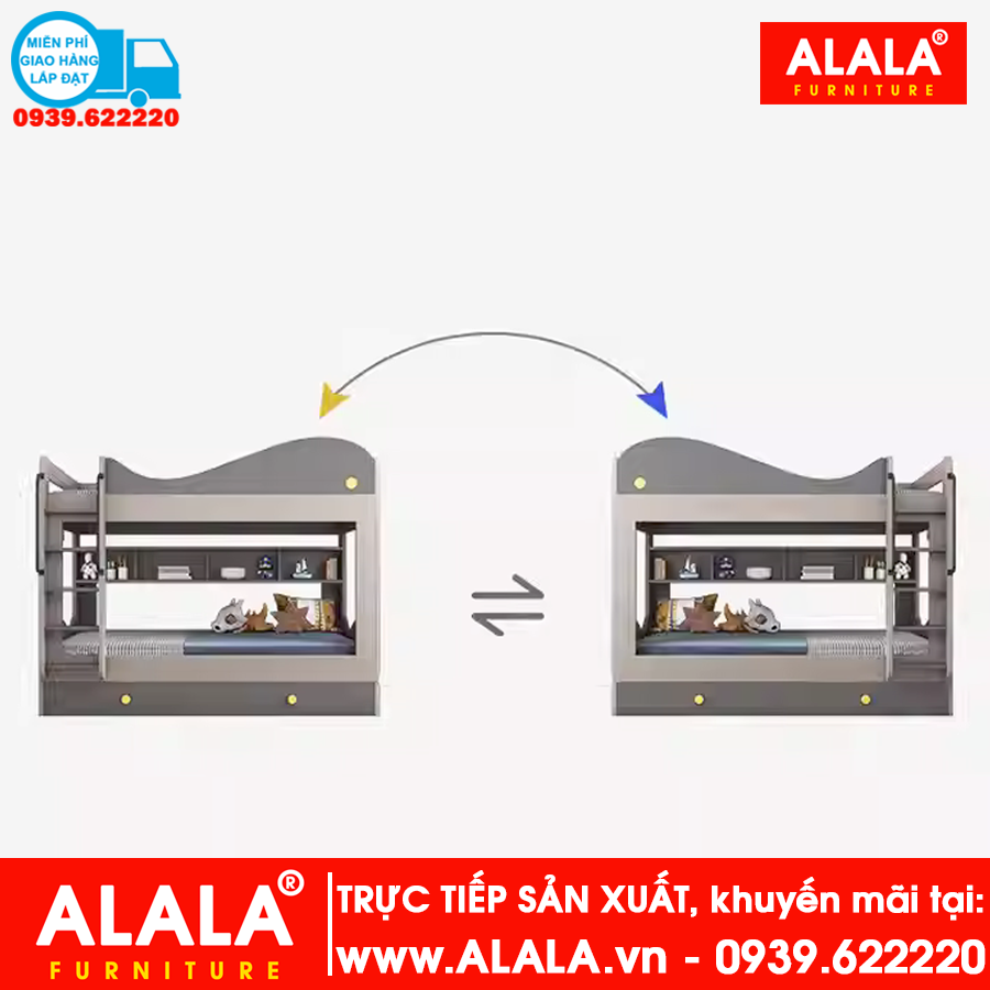 Giường tầng cho Bé ALALA110 cao cấp - www.ALALA.vn - Za.lo: 0939.622220