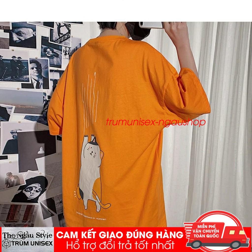 Áo thun Stee nam tay lỡ unisex form rộng overtee Cat béo nhiều màu chất vải cotton xịn Trumunisex aothununisex