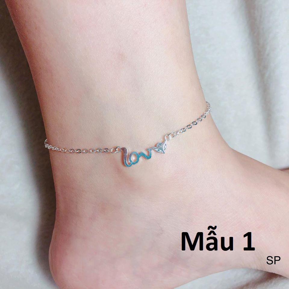 Lắc chân bạc sợi mảnh các mẫu MS82