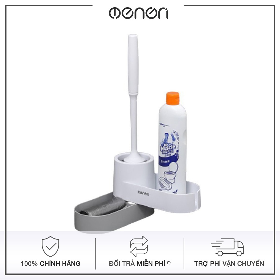Bộ Cây Chổi Cọ Nhà Vệ Sinh Oenon Có Thêm Ngăn Chứa Đồ Lắp Đặt Dán Tường - Oewc