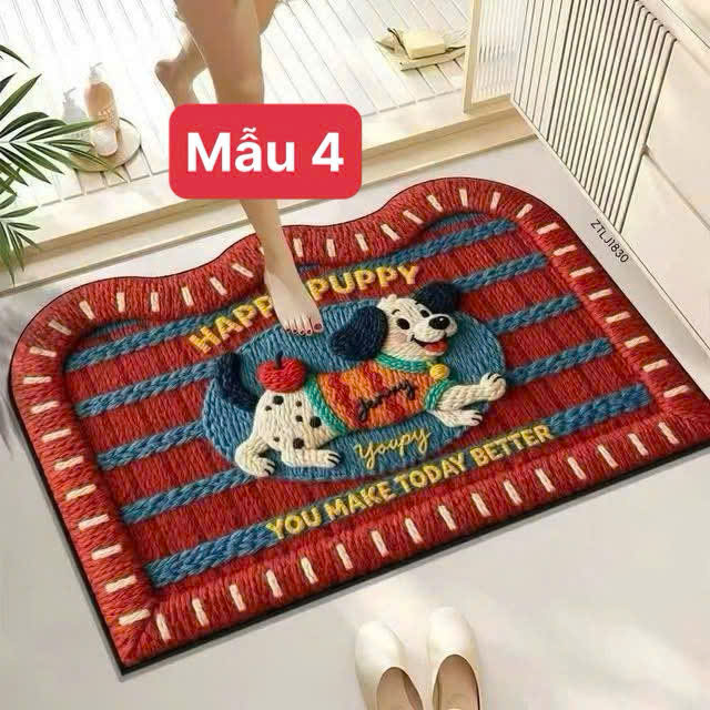 Thảm Lót Chân Hoạt Hình Dễ Thương Giả Dệt Diatom Bùn – Thảm Thấm Hút Nước Chống Trơn Trượt Dùng Phòng Tắm, Cửa Ra Vào - HÀNG CHÍNH HÃNG MINIIN