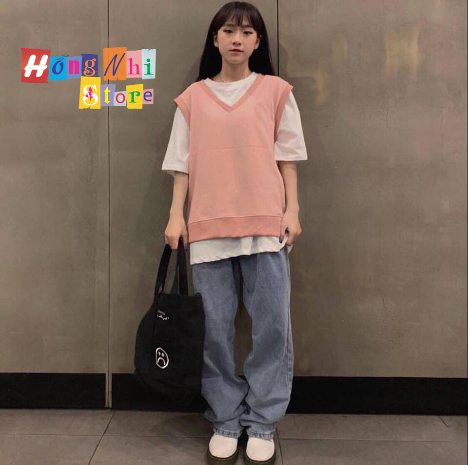 Áo Gile Trơn Sát Nách Cổ Tim Màu Trắng Gile Basic Ulzzang Unisex - MM