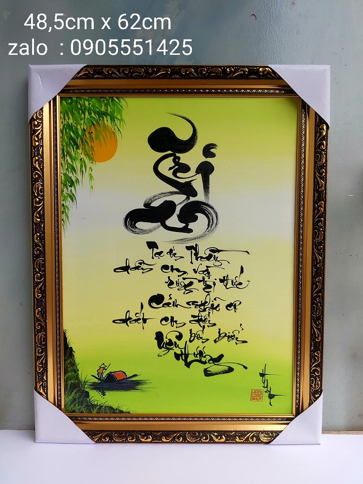 Thư pháp TRI ÂN Thầy cô. Quà tặng 20/11, 8/3, 20/10,  sinh nhật, tết. Tranh treo tường, trang trí.